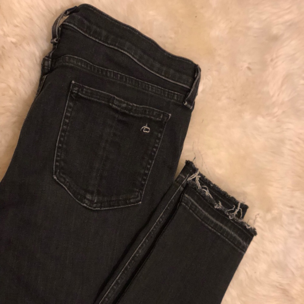 Rag & Bone Black Faded Skinny Jeans